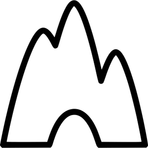 Abstract Mountain Line Art PNG Image