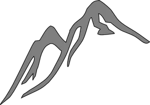 Abstract Mountain Range Silhouette PNG Image