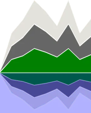 Abstract Mountain Reflections PNG Image