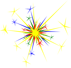 Abstract Multicolor Starburst Explosion PNG Image