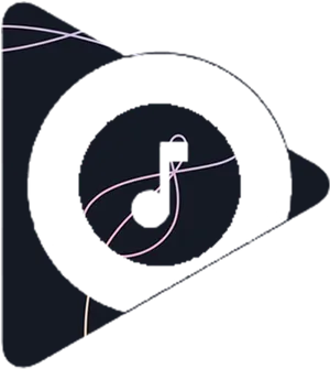Abstract Musical Note Design PNG