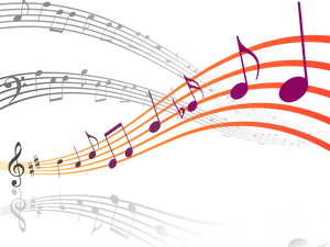 Abstract Musical Notes Vector PNG Image