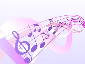 Abstract Musical Notes Vector PNG Image