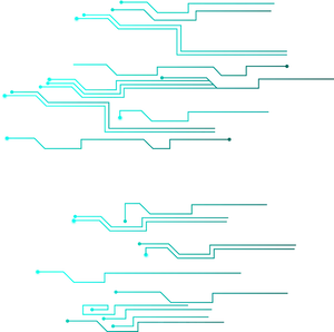 Abstract Neon Circuitry Lines PNG Image