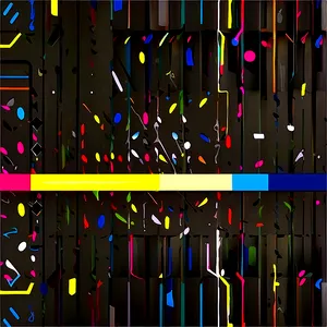 Abstract Neon Splatter Vector Art PNG Image