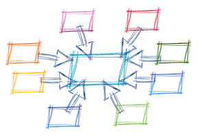 Abstract Network Connectivity Diagram PNG Image