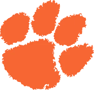 Abstract Orange Paw Prints PNG Image