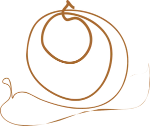 Abstract Orange Spiral Lines PNG Image