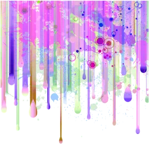 Abstract Paint Drip Artwork PNG Image