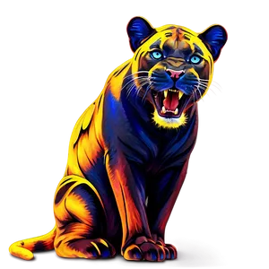 Abstract Panther Art Png Xoj PNG Image