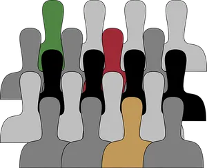 Abstract People Pattern PNG Image