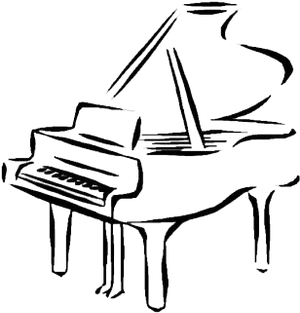 Abstract Piano Sketch PNG Image