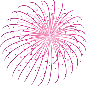 Abstract Pink Firework Design PNG Image