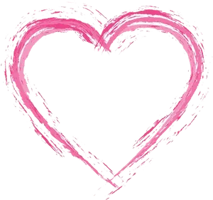 Abstract Pink Heart Art PNG Image