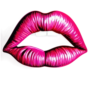 Abstract Pink Lips Artwork Png 27 PNG Image