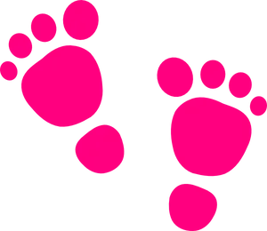 Abstract Pink Paw Print PNG Image