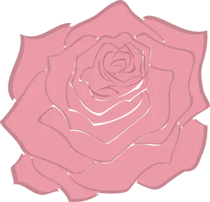 Abstract Pink Rose Illustration PNG Image