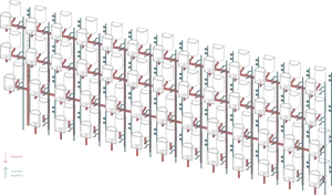 Abstract Plumbing System Illustration PNG Image