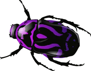 Abstract Purple Beetle Illustration PNG Image