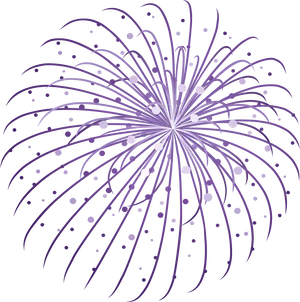 Abstract Purple Firework Illustration PNG Image