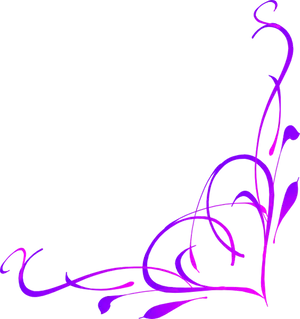 Abstract Purple Floral Border Design PNG Image