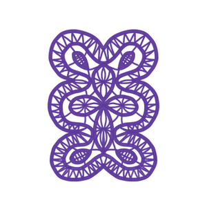 Abstract Purple Gingerbread Designon Black PNG Image