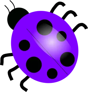 Abstract Purple Ladybug Illustration PNG Image