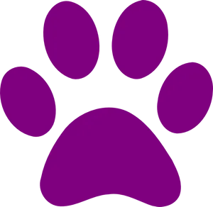 Abstract Purple Paw Print PNG Image