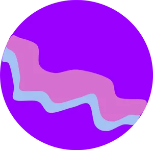 Abstract Purple Planet Illustration PNG Image