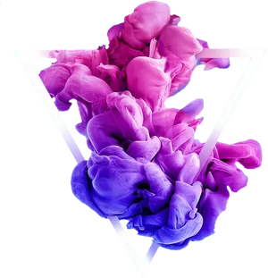 Abstract Purple Smoke Triangle PNG Image