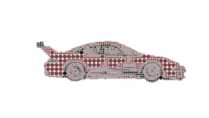 Abstract Racecar Silhouette PNG Image