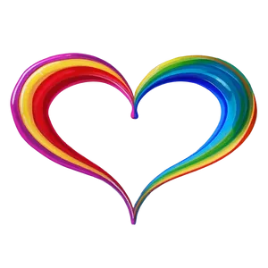 Abstract Rainbow Heart Png 18 PNG Image