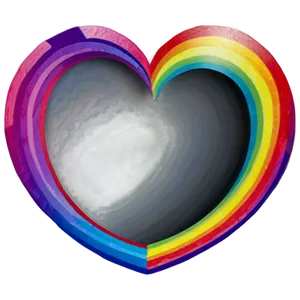 Abstract Rainbow Heart Png Duw PNG Image