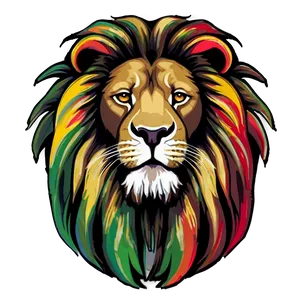 Abstract Rasta Lion Graphic Png Ire19 PNG Image