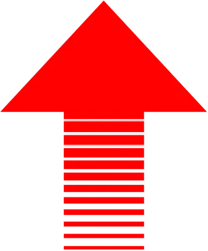 Abstract Red Arrow Upward PNG Image