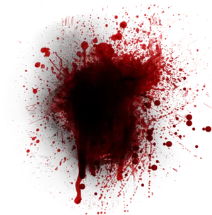 Abstract Red Blood Splatter Artwork PNG Image