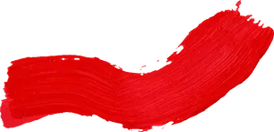 Abstract Red Brushstroke PNG Image