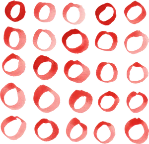 Abstract Red Circles Pattern PNG Image