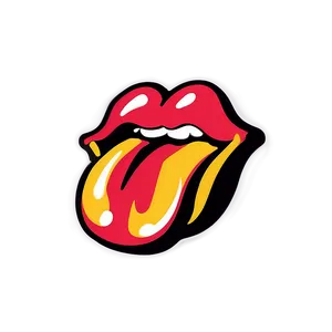 Abstract Rolling Stones Tongue Design Png Baj93 PNG Image