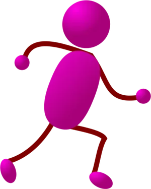 Abstract Running Figure Illustration.png PNG Image