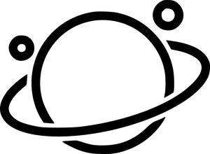 Abstract Saturn Outline PNG Image