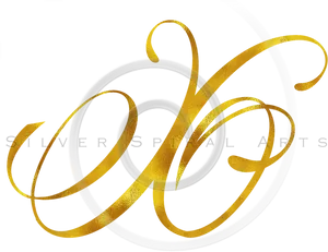 Abstract Silverand Gold Swirls PNG Image