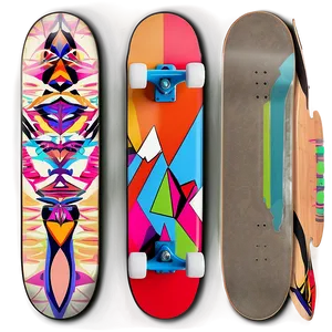 Abstract Skateboard Deck Pattern Png Wuf54 PNG Image