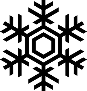 Abstract Snowflake Design Black Background PNG Image