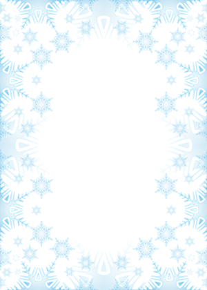 Abstract Snowflake Frame Design PNG Image