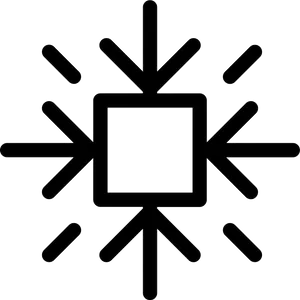 Abstract Snowflake Icon Black PNG Image