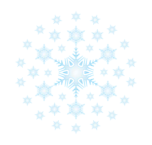 Abstract Snowflake Star Pattern PNG Image