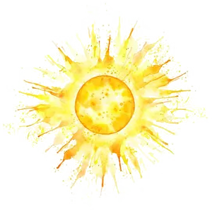 Abstract Solar Explosion Art PNG Image