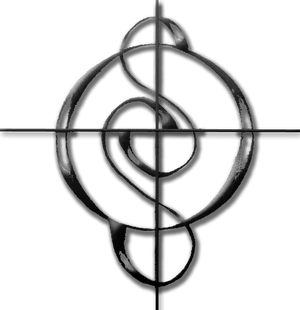 Abstract Spiral Crosshair Design PNG Image