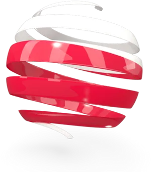 Abstract Spiral Sculpture3 D Render PNG Image